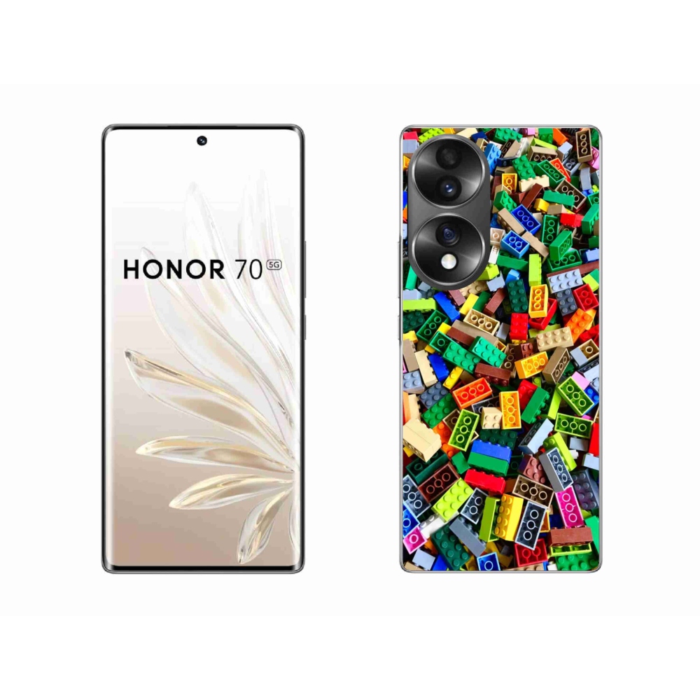 Gelový kryt mmCase na Honor 70 - barevné stavební kostky