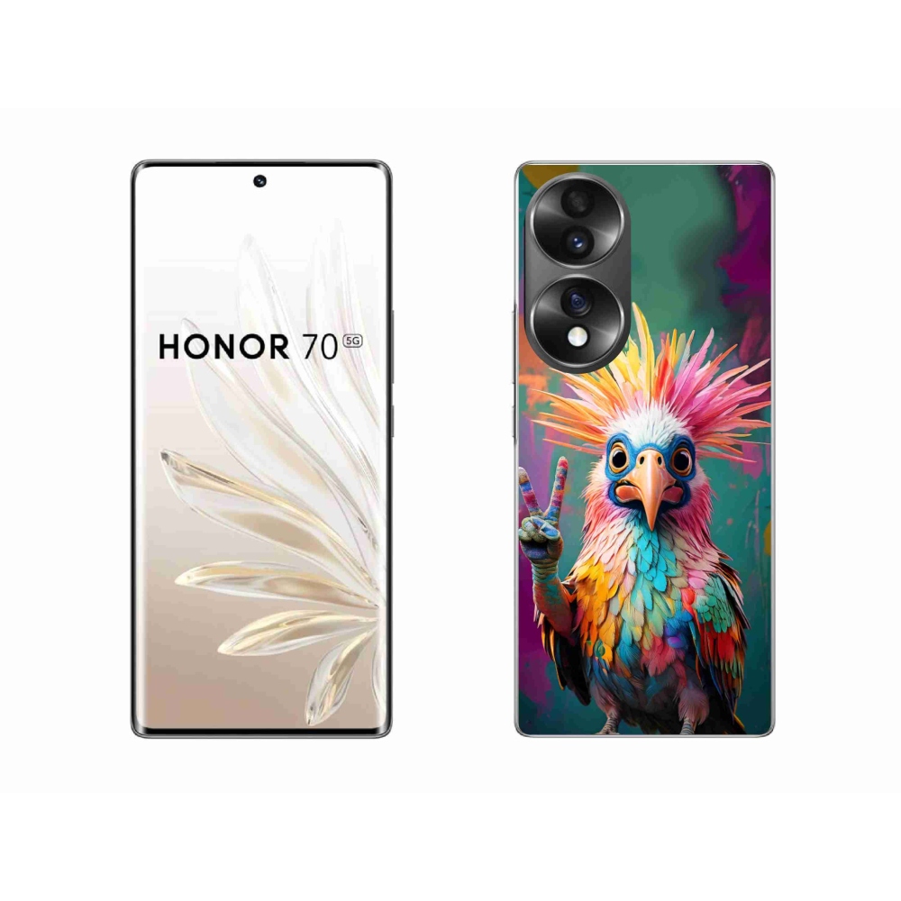 Gelový kryt mmCase na Honor 70 - barevný rebel