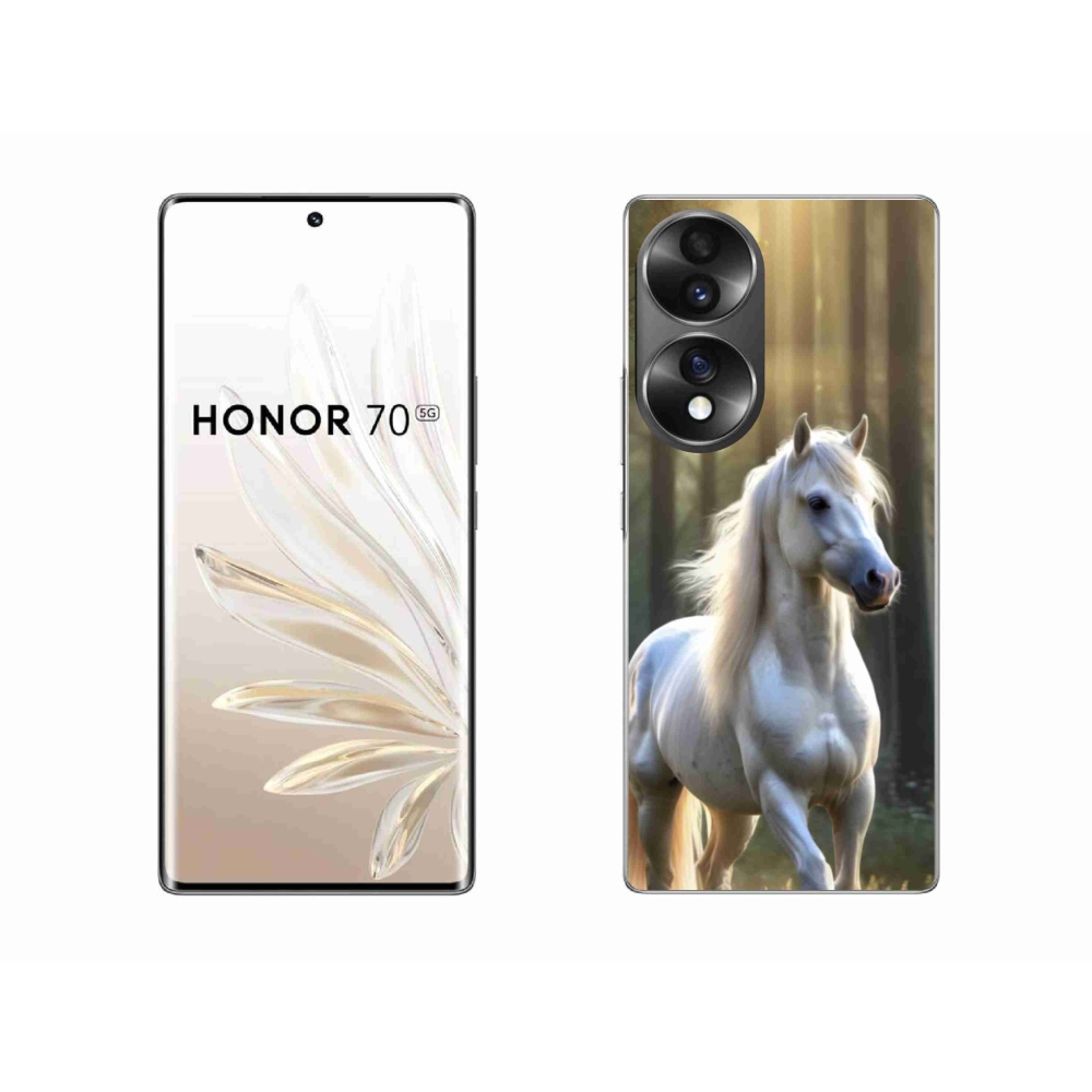 Gelový kryt mmCase na Honor 70 - bílý kůň 3