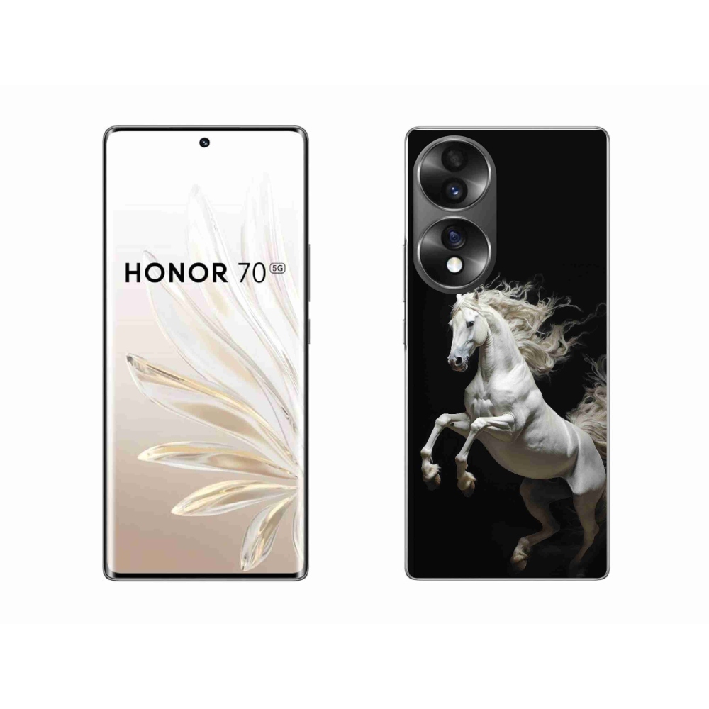 Gelový kryt mmCase na Honor 70 - bílý kůň 4