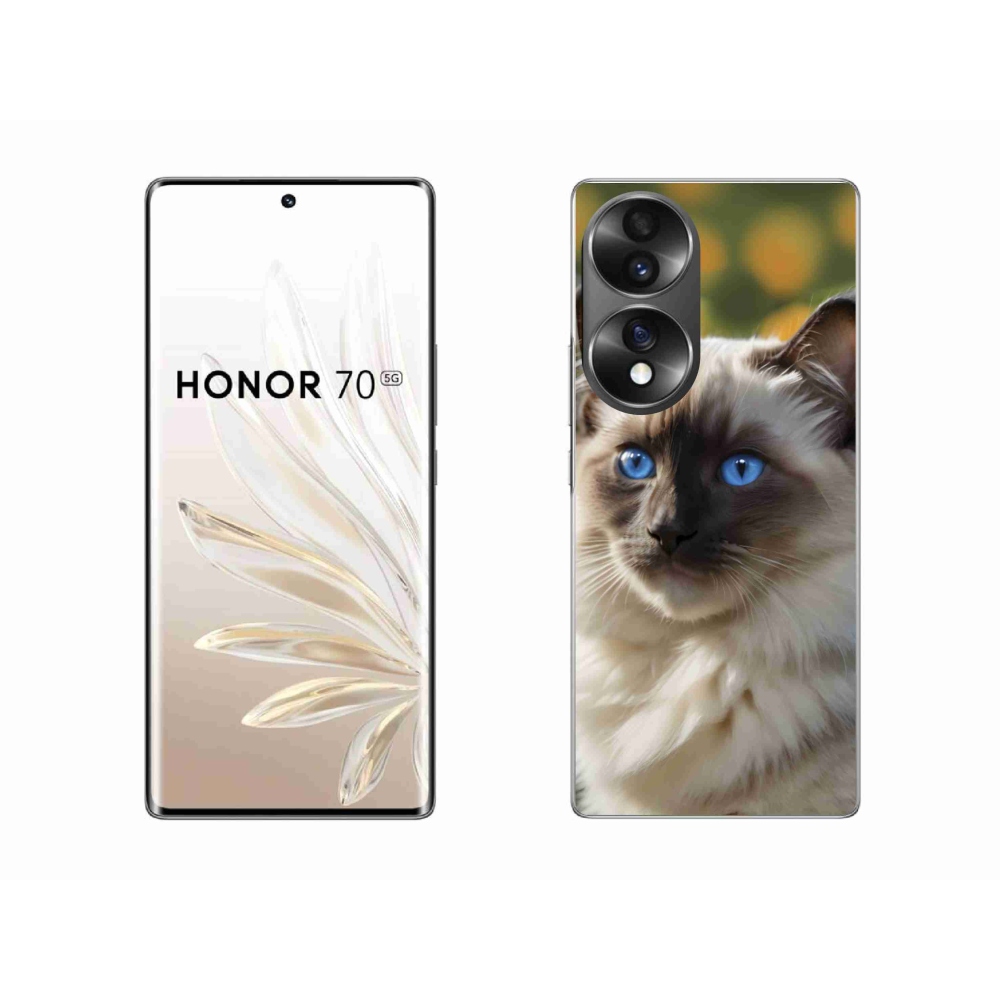 Gelový kryt mmCase na Honor 70 - bílý ragdoll