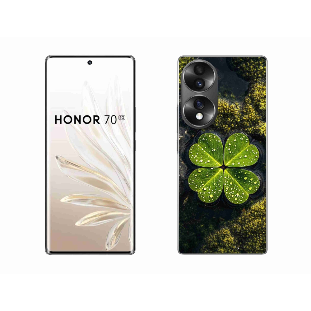 Gelový kryt mmCase na Honor 70 - čtyřlístek