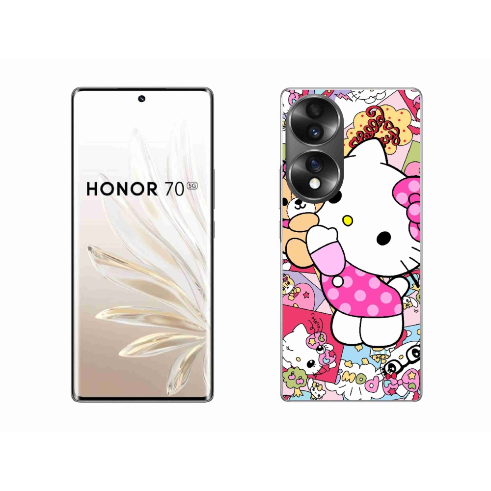 Gelový kryt mmCase na Honor 70 - cute kitty