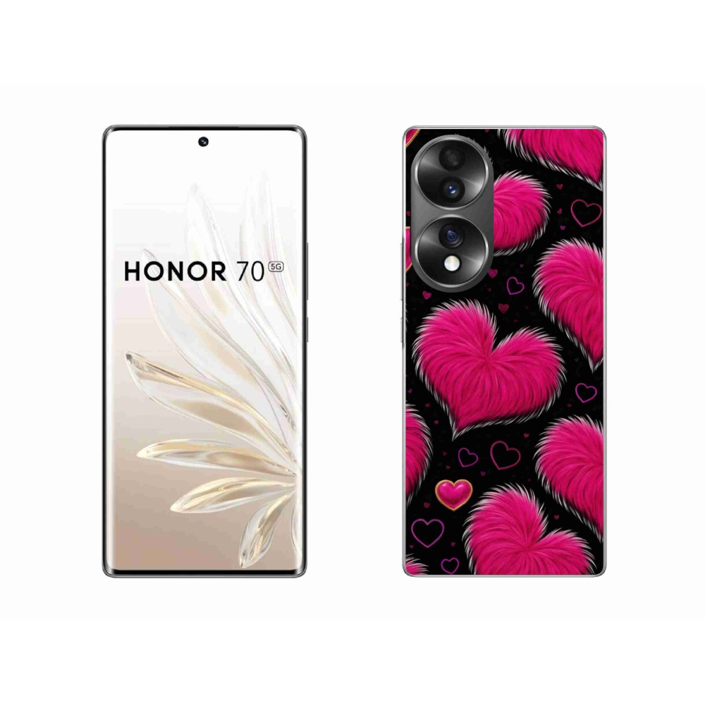 Gelový kryt mmCase na Honor 70 - hebká srdce