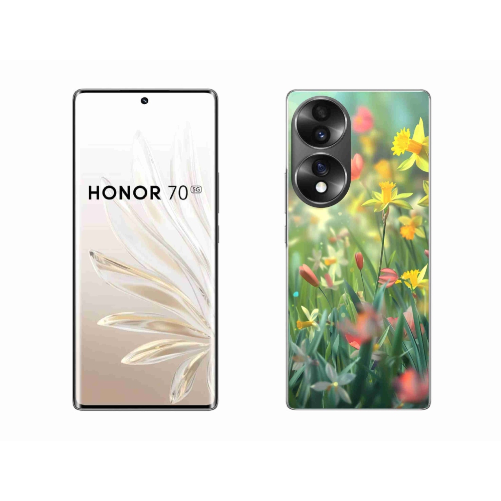 Gelový kryt mmCase na Honor 70 - jarní květy