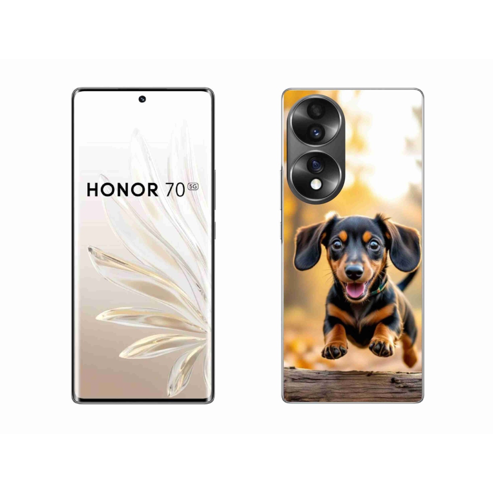 Gelový kryt mmCase na Honor 70 - jezevčík 2