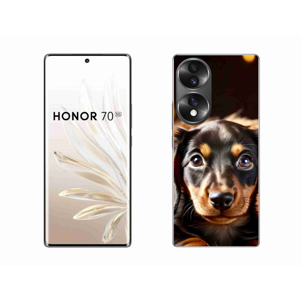 Gelový kryt mmCase na Honor 70 - jezevčík