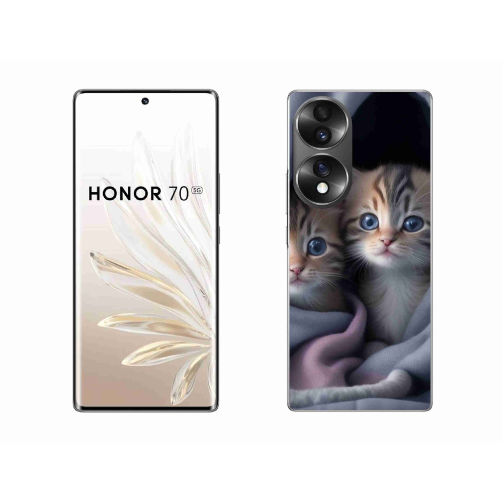 Gelový kryt mmCase na Honor 70 - kočičí duo 2