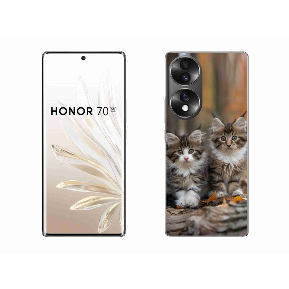 Gelový kryt mmCase na Honor 70 - kočičí duo 3