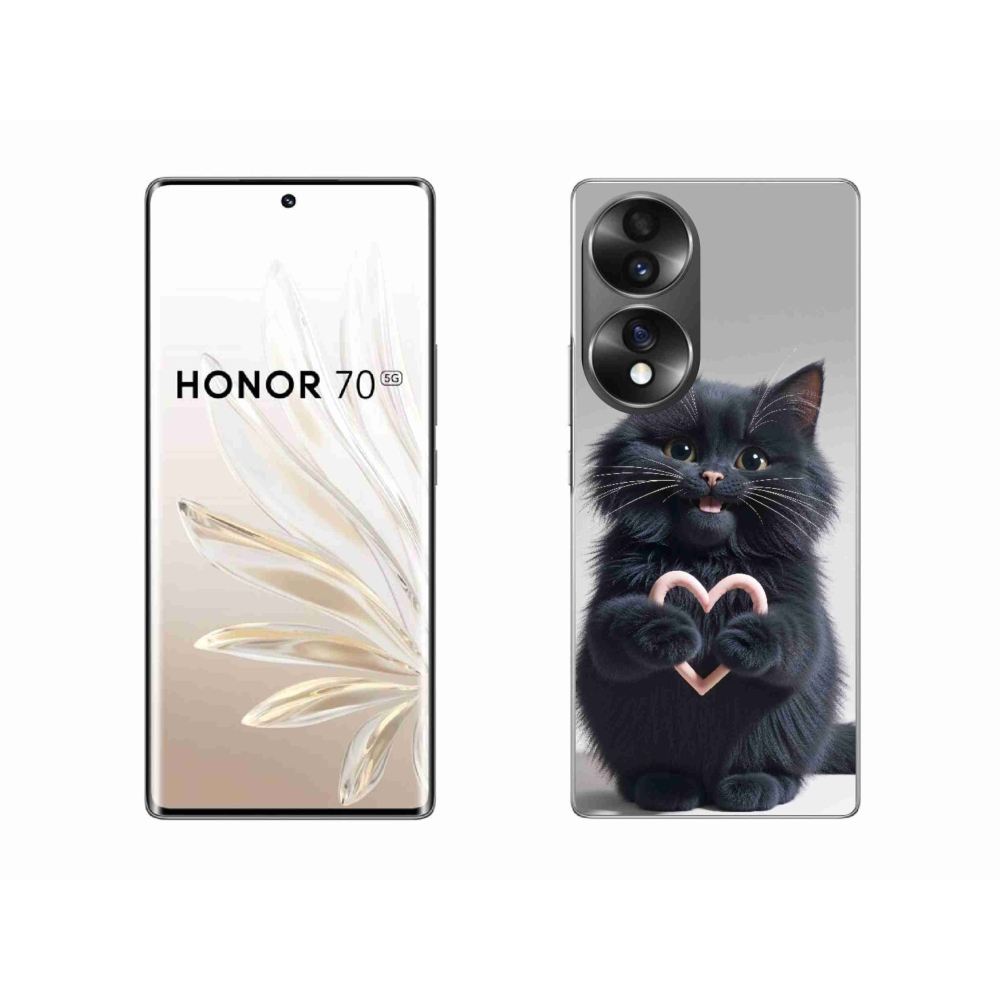 Gelový kryt mmCase na Honor 70 - kočičí láska 3