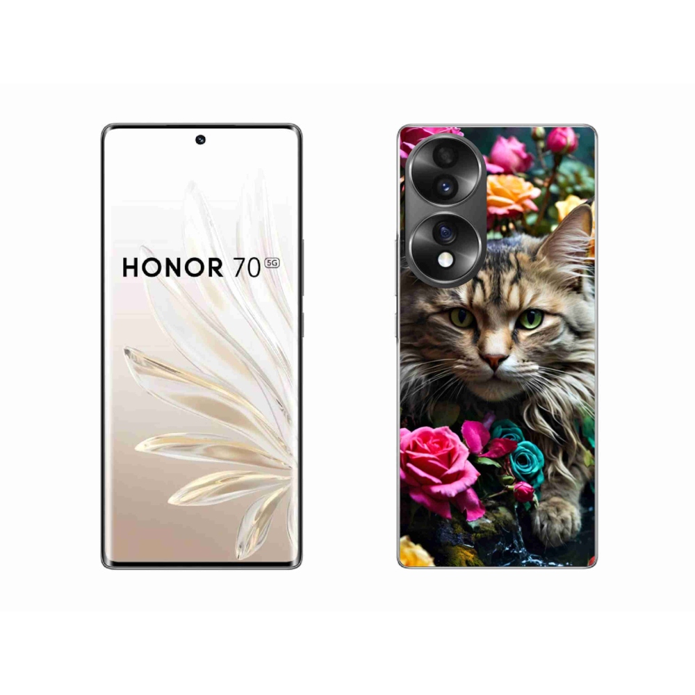 Gelový kryt mmCase na Honor 70 - kočíčí pohled 2