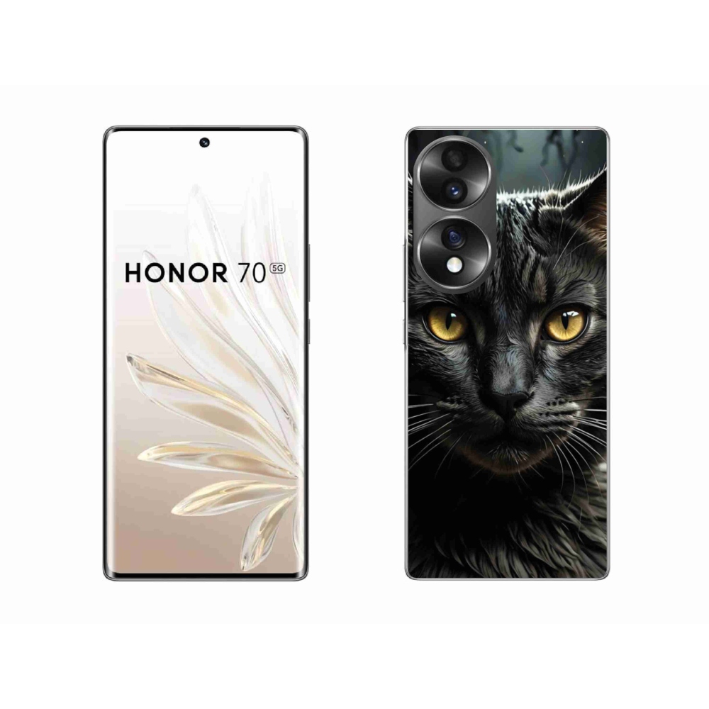 Gelový kryt mmCase na Honor 70 - kočičí pohled 3