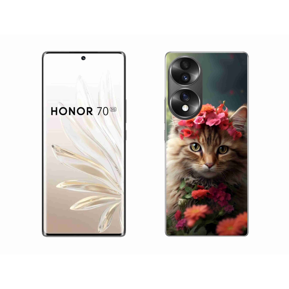 Gelový kryt mmCase na Honor 70 - kočíčí princezna