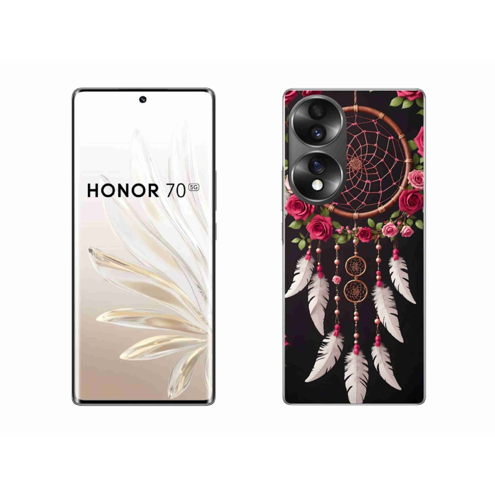 Gelový kryt mmCase na Honor 70 - lapač snů s růžemi