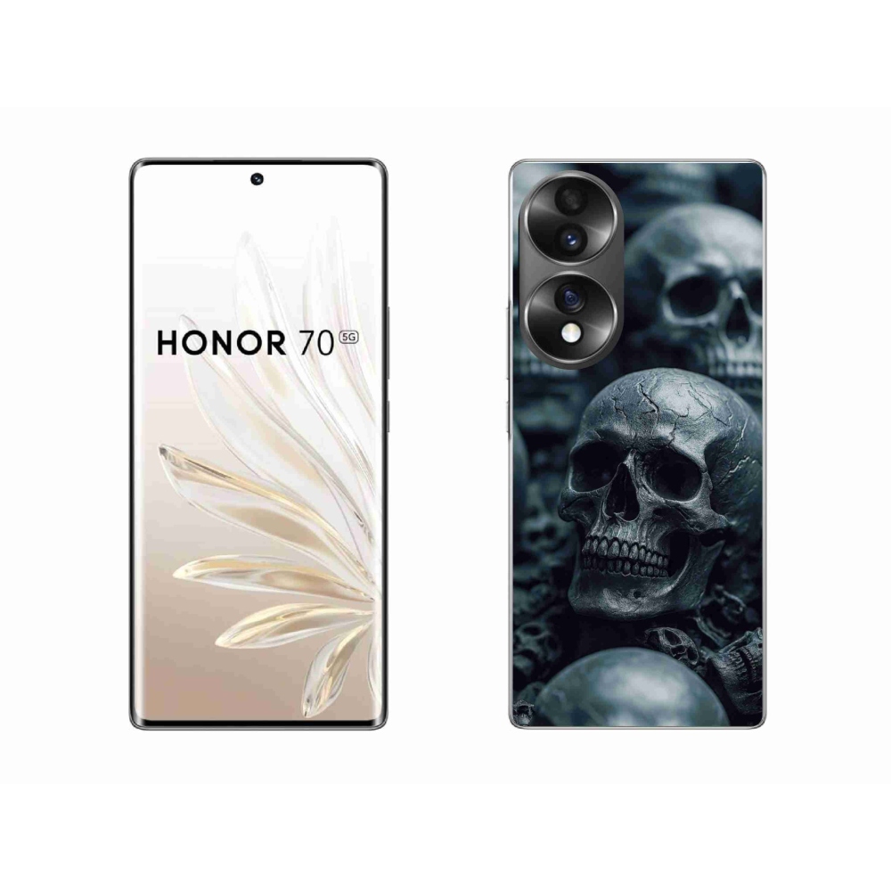 Gelový kryt mmCase na Honor 70 - lebka 2