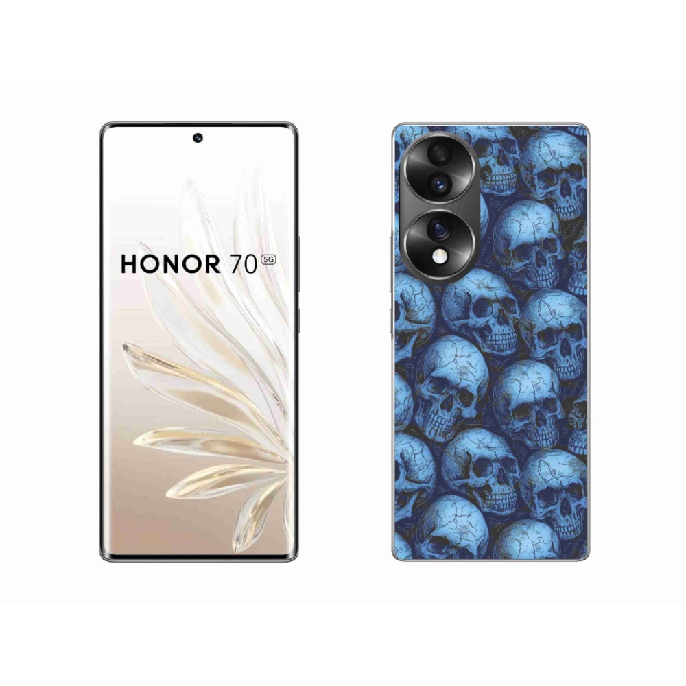 Gelový kryt mmCase na Honor 70 - lebky