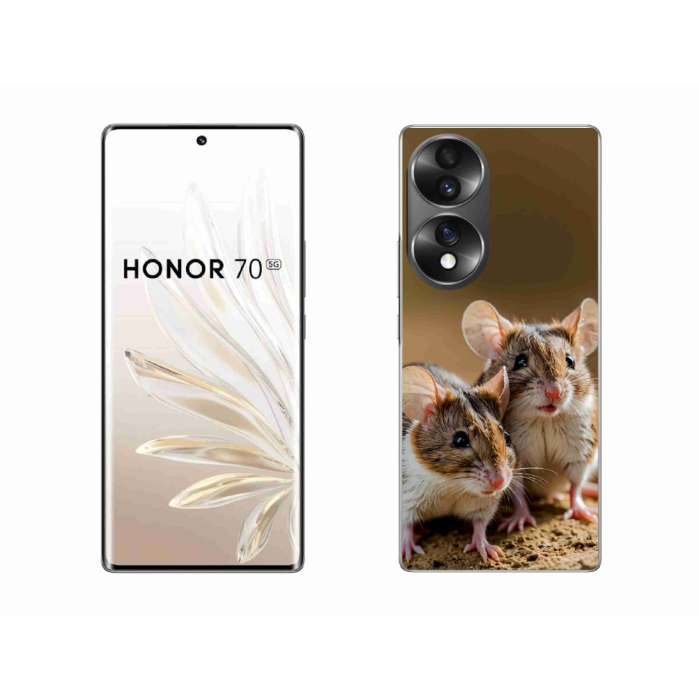 Gelový kryt mmCase na Honor 70 - myší duo