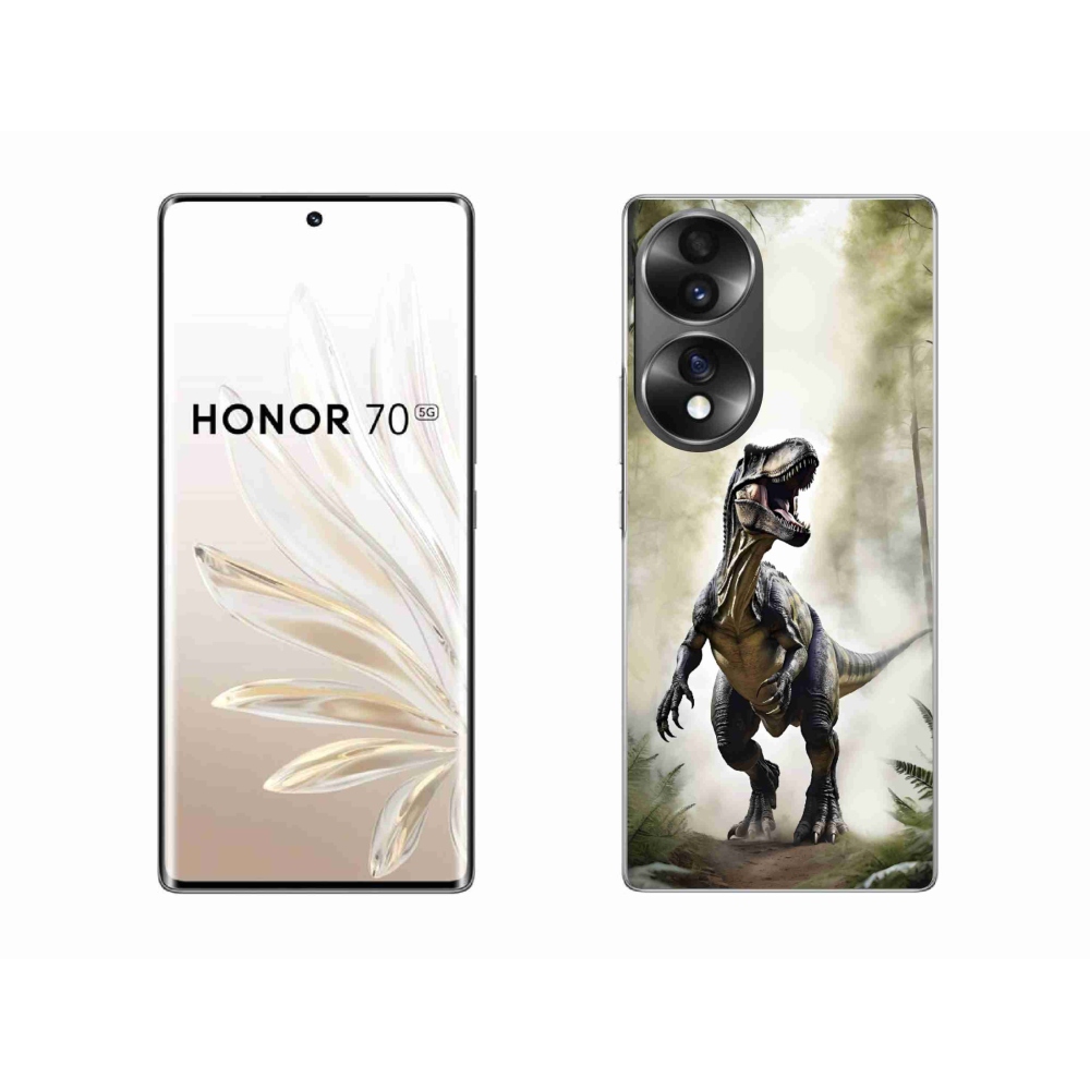 Gelový kryt mmCase na Honor 70 - naštvaný T-Rex