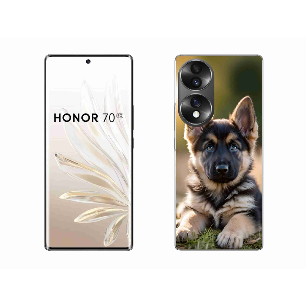 Gelový kryt mmCase na Honor 70 - německý ovčák v přírodě