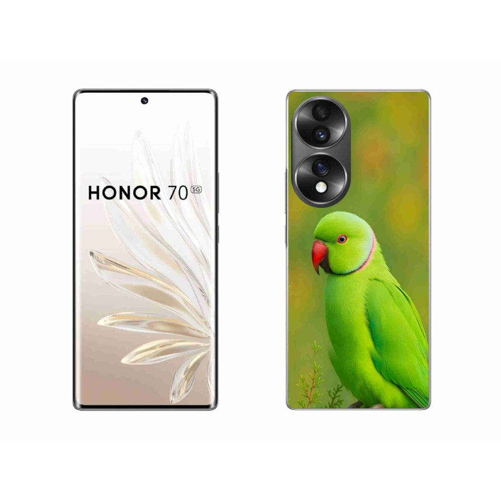 Gelový kryt mmCase na Honor 70 - papoušek alexandr 2