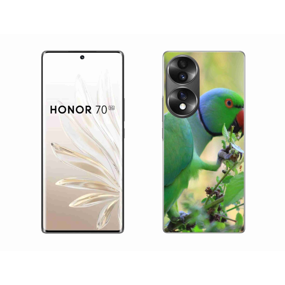 Gelový kryt mmCase na Honor 70 - papoušek alexandr