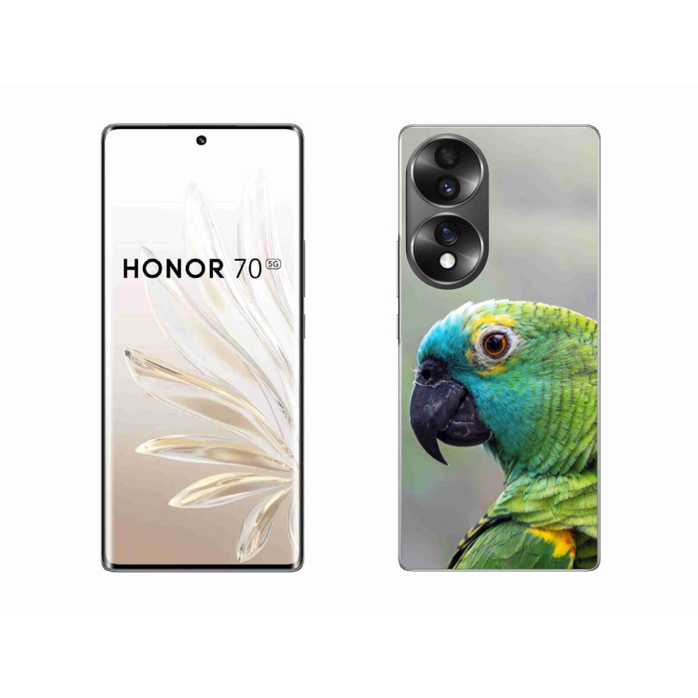 Gelový kryt mmCase na Honor 70 - papoušek amazoňan