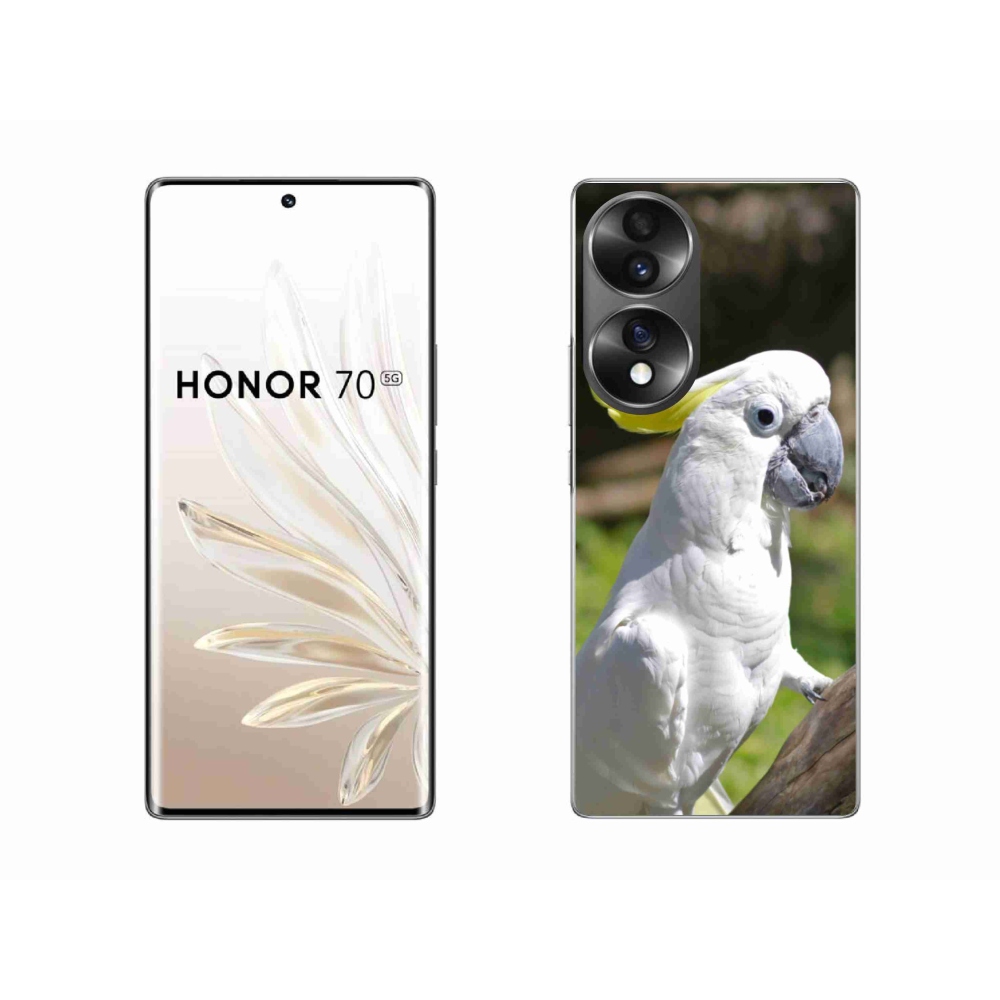 Gelový kryt mmCase na Honor 70 - papoušek kakadu 2