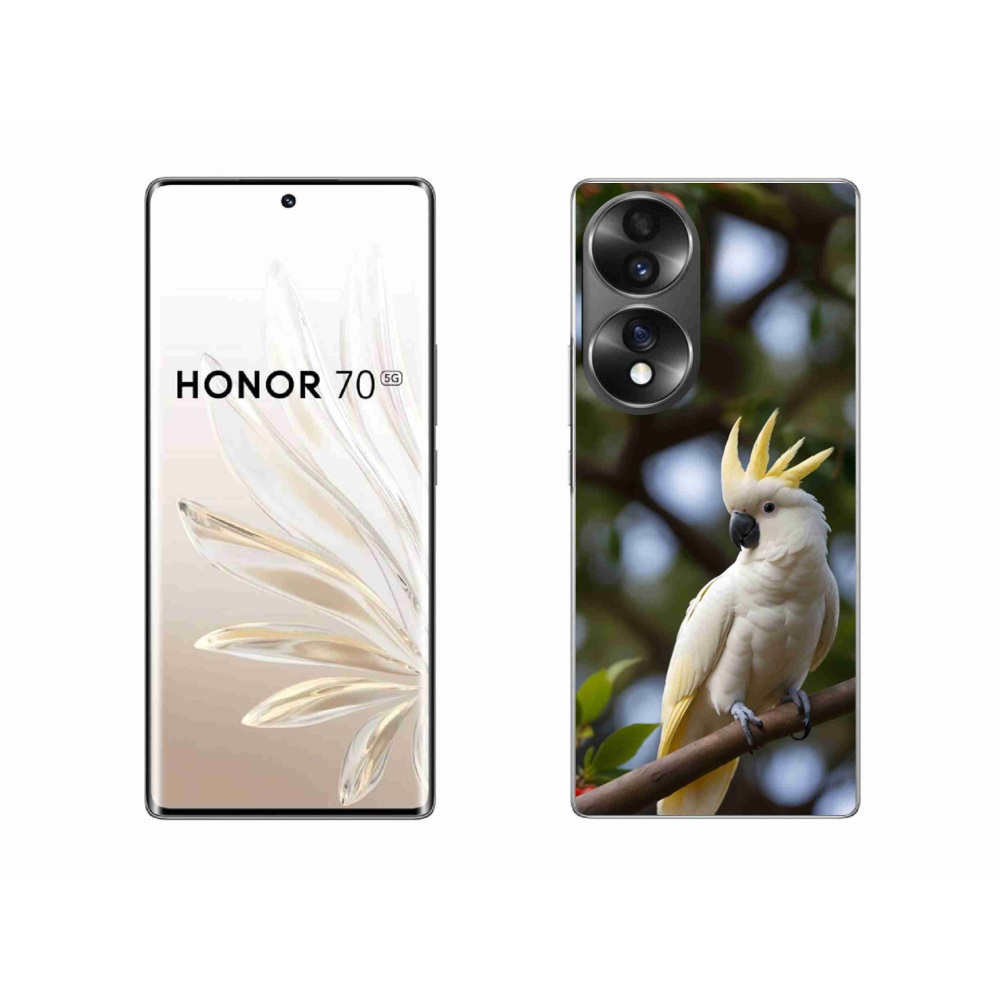 Gelový kryt mmCase na Honor 70 - papoušek kakadu 3