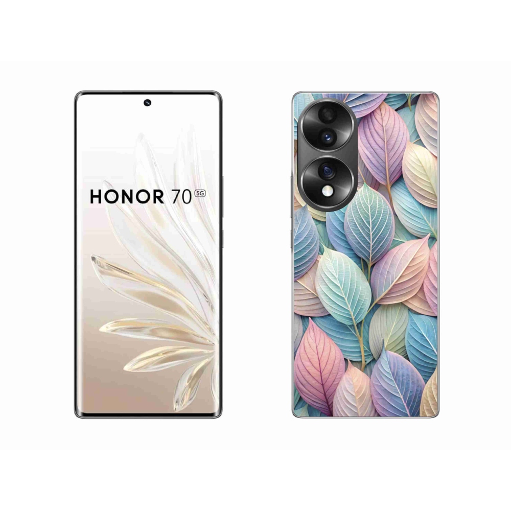Gelový kryt mmCase na Honor 70 - pastelové listy