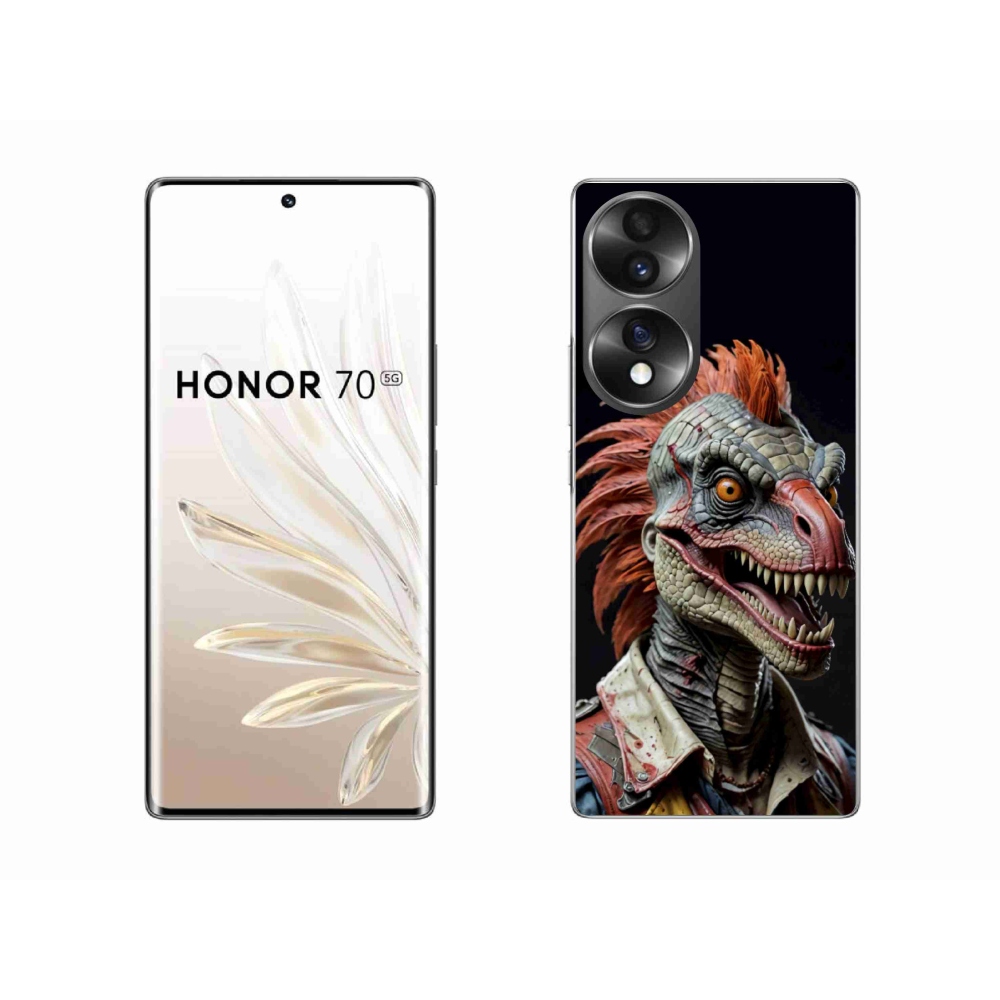 Gelový kryt mmCase na Honor 70 - punk dinosaurus