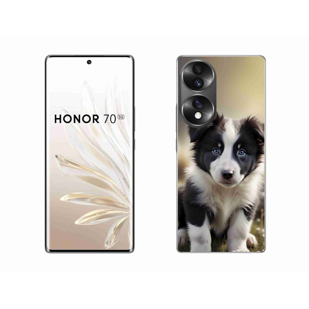 Gelový kryt mmCase na Honor 70 - roztomilá border kolie