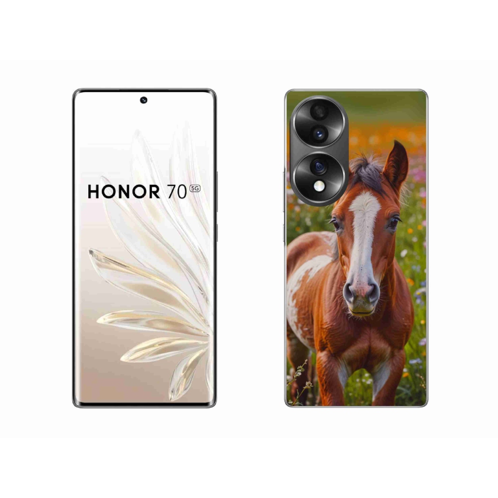 Gelový kryt mmCase na Honor 70 - roztomilé hříbě