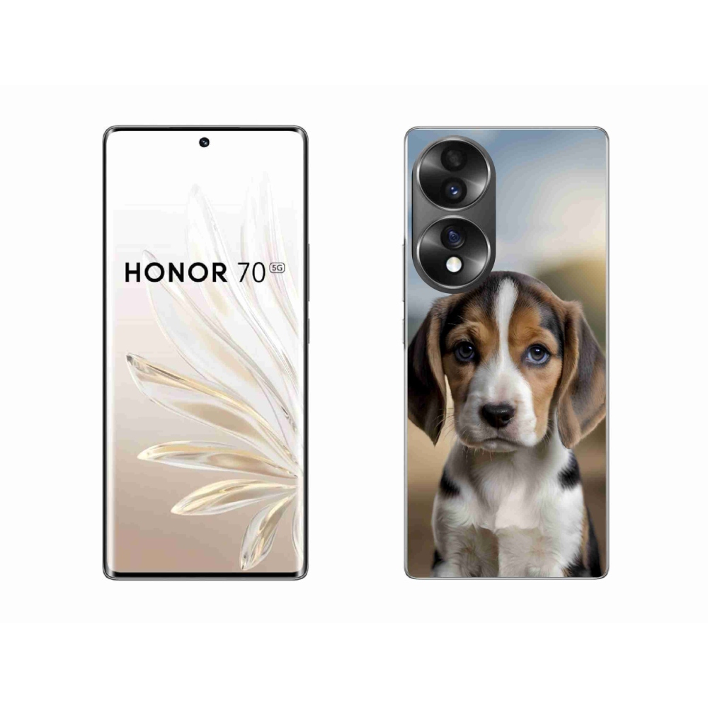 Gelový kryt mmCase na Honor 70 - roztomilý bígl