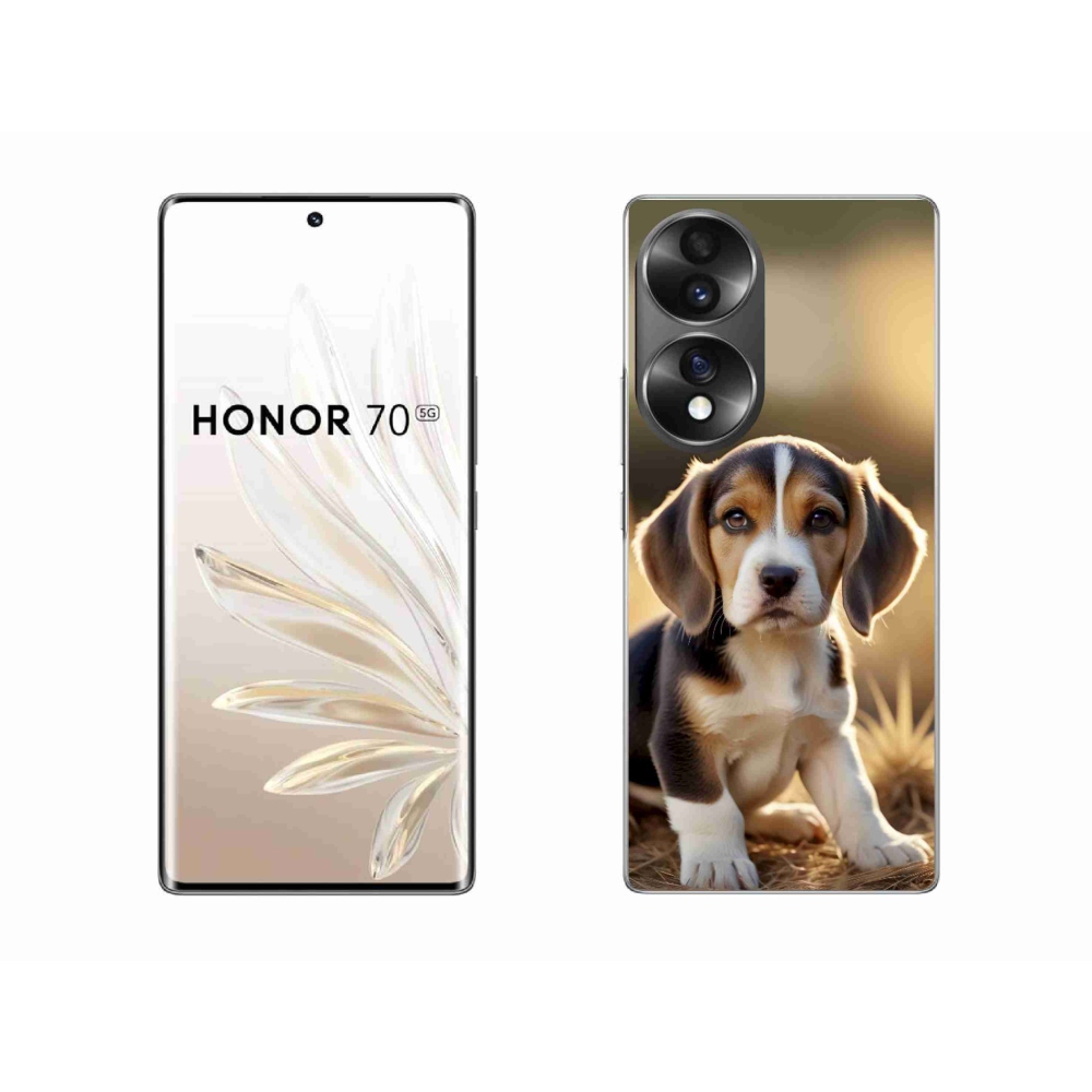 Gelový kryt mmCase na Honor 70 - roztomilý bígl