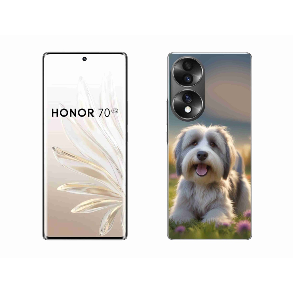 Gelový kryt mmCase na Honor 70 - roztomilý havanský psík