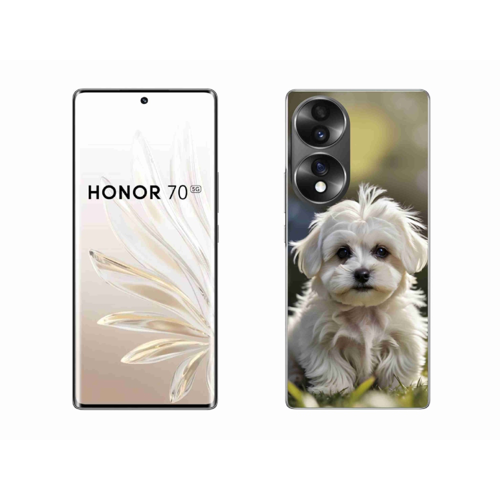 Gelový kryt mmCase na Honor 70 - roztomilý maltézský psík