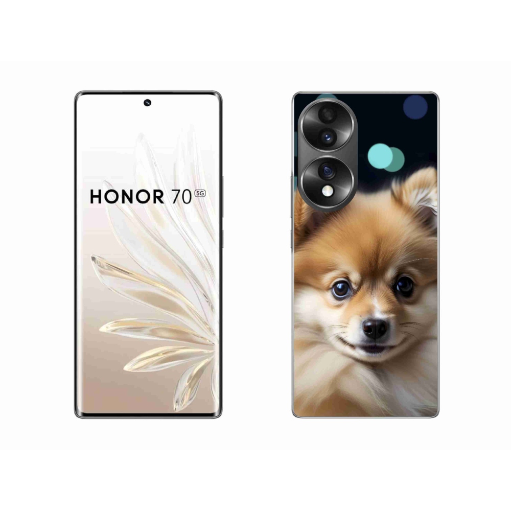 Gelový kryt mmCase na Honor 70 - roztomilý pomeranian