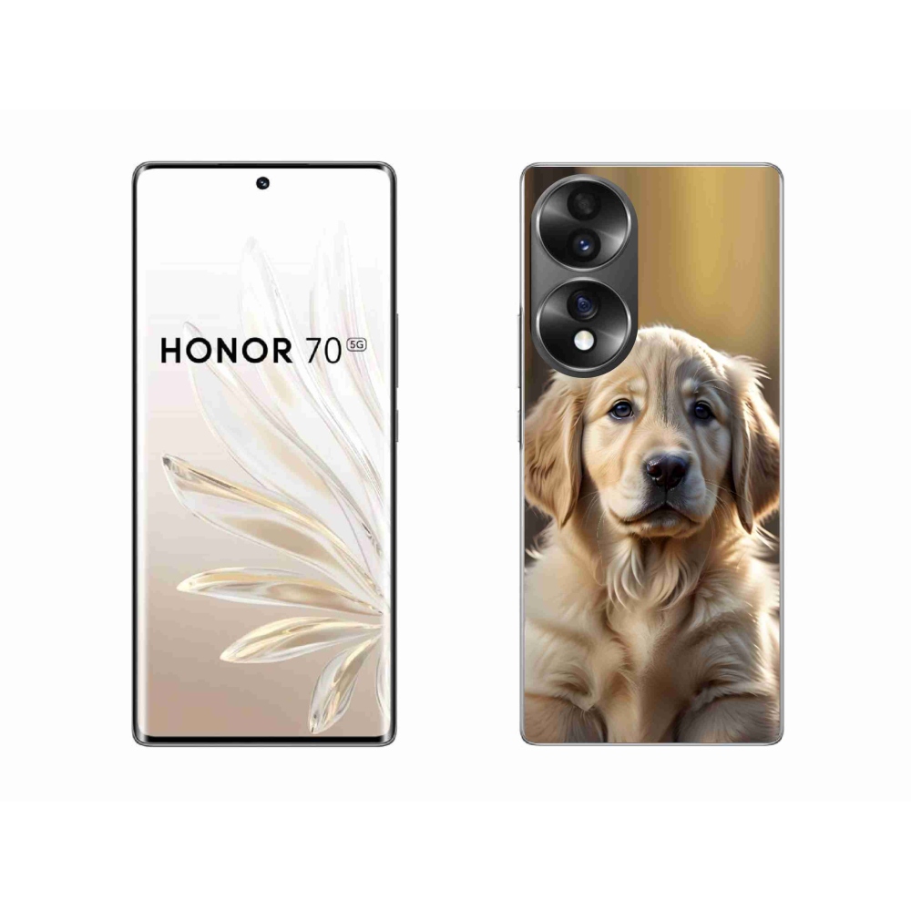 Gelový kryt mmCase na Honor 70 - roztomilý zlatý retrívr