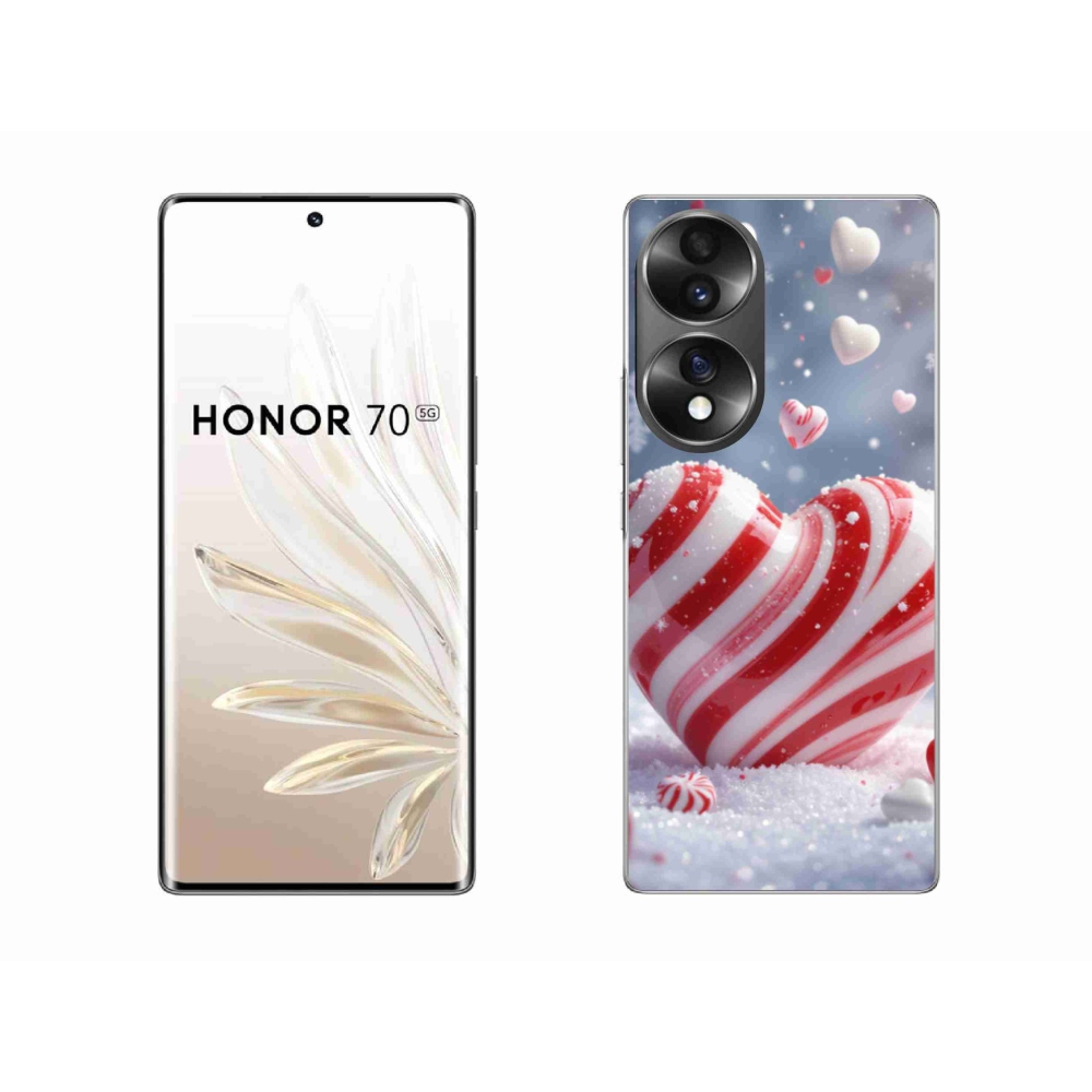 Gelový kryt mmCase na Honor 70 - sladké srdce