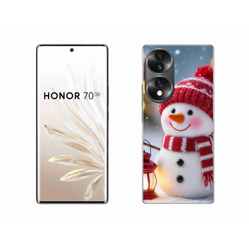 Gelový kryt mmCase na Honor 70 - sněhulák 2