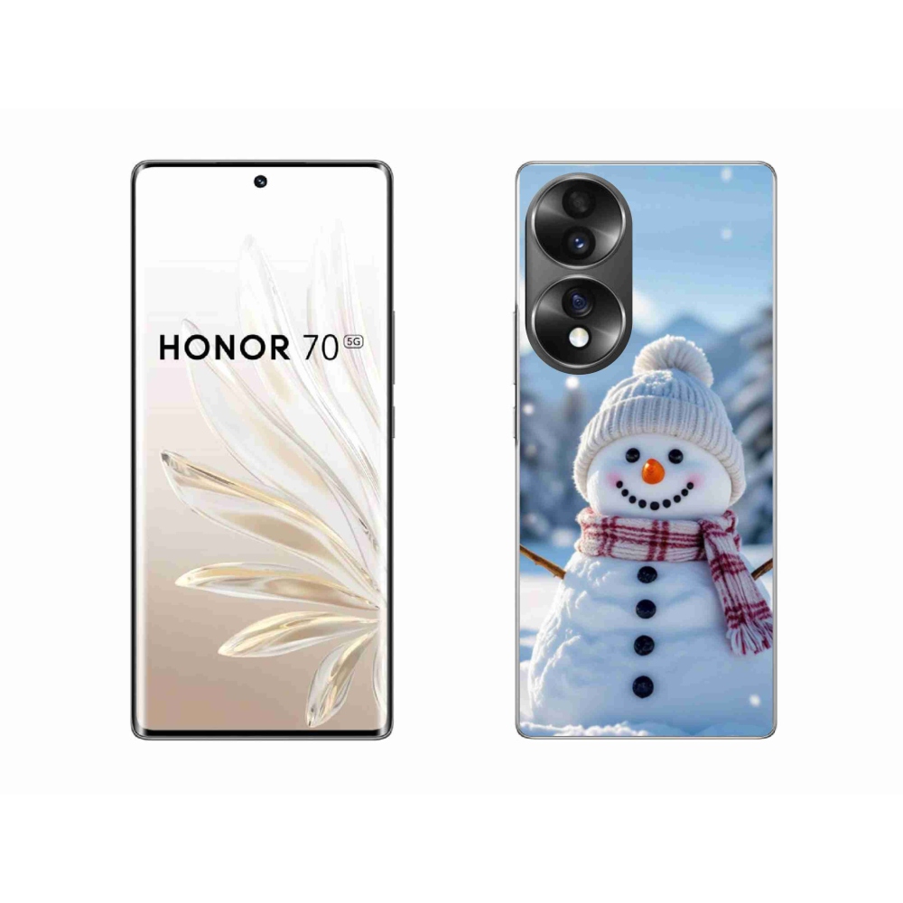 Gelový kryt mmCase na Honor 70 - sněhulák 3