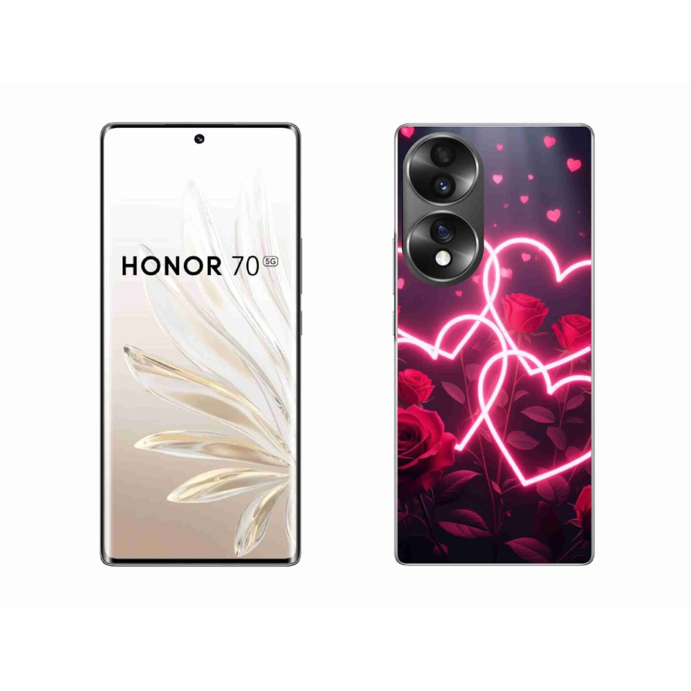 Gelový kryt mmCase na Honor 70 - srdce lásky