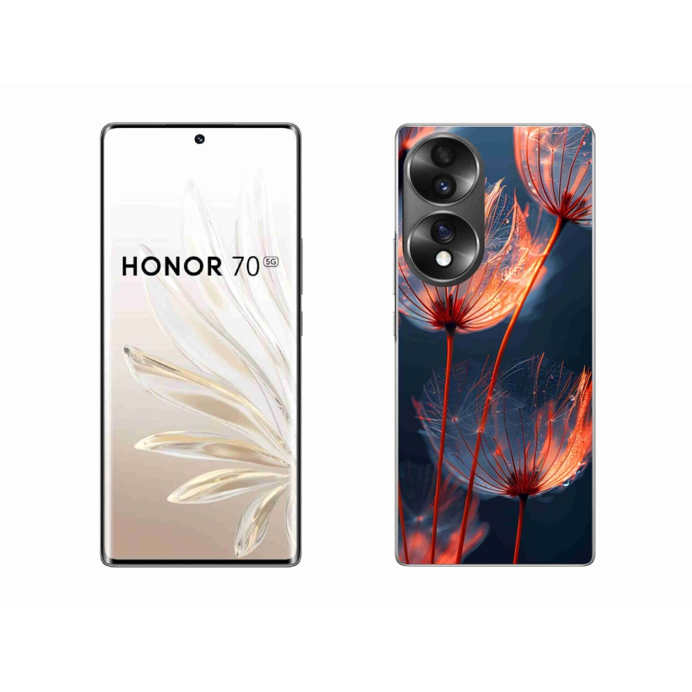 Gelový kryt mmCase na Honor 70 - světélkující chmýří
