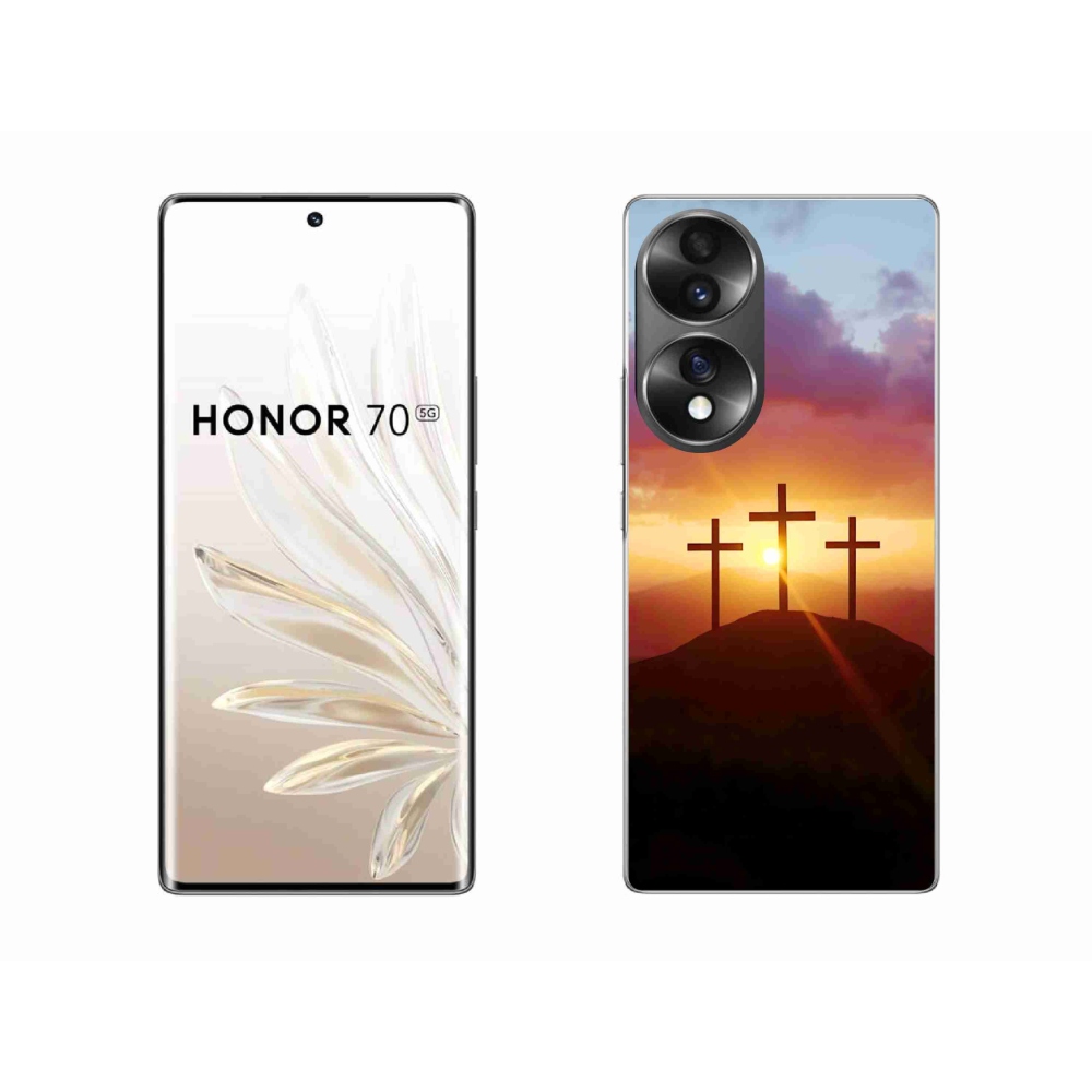 Gelový kryt mmCase na Honor 70 - tři kříže