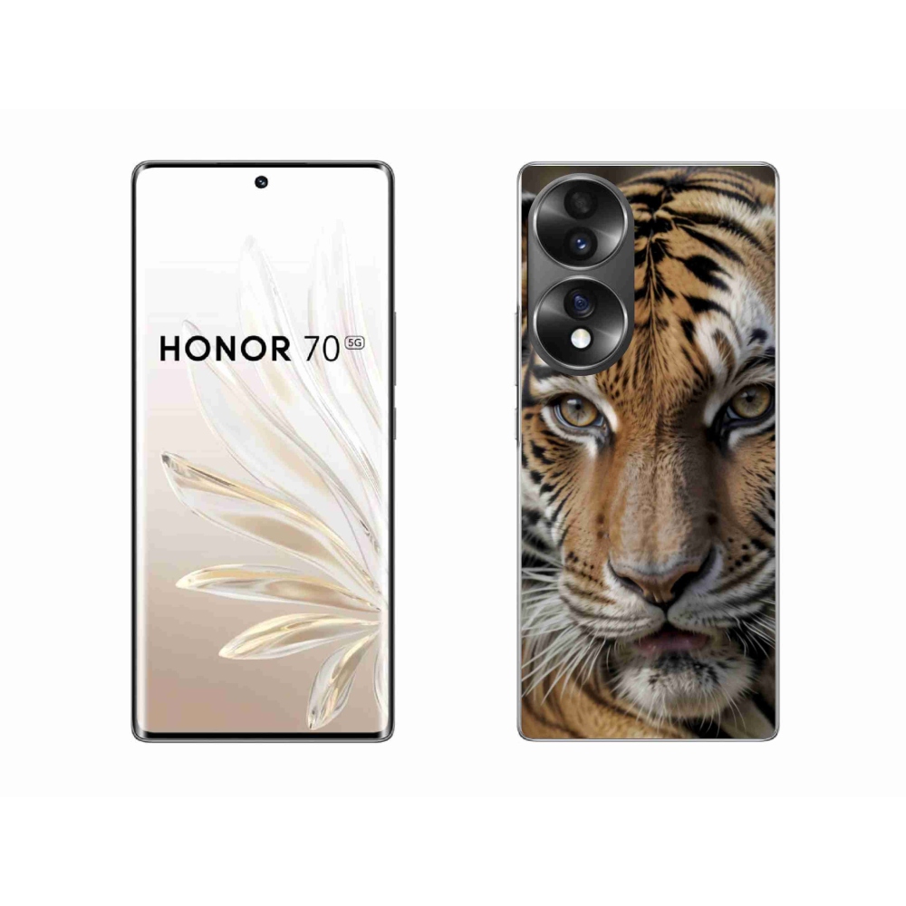 Gelový kryt mmCase na Honor 70 - tygří pohled