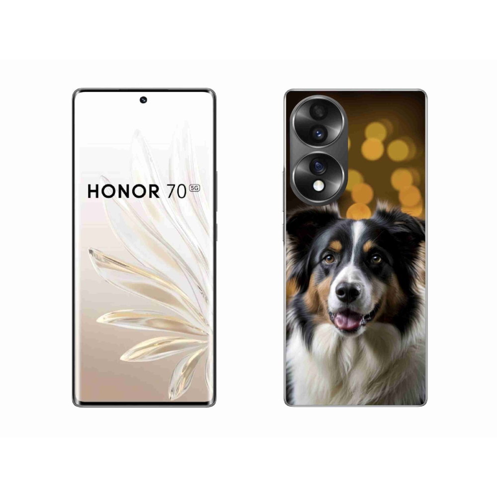 Gelový kryt mmCase na Honor 70 - usměvavý australský ovčák