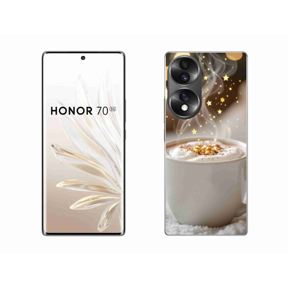 Gelový kryt mmCase na Honor 70 - vánoční horký nápoj