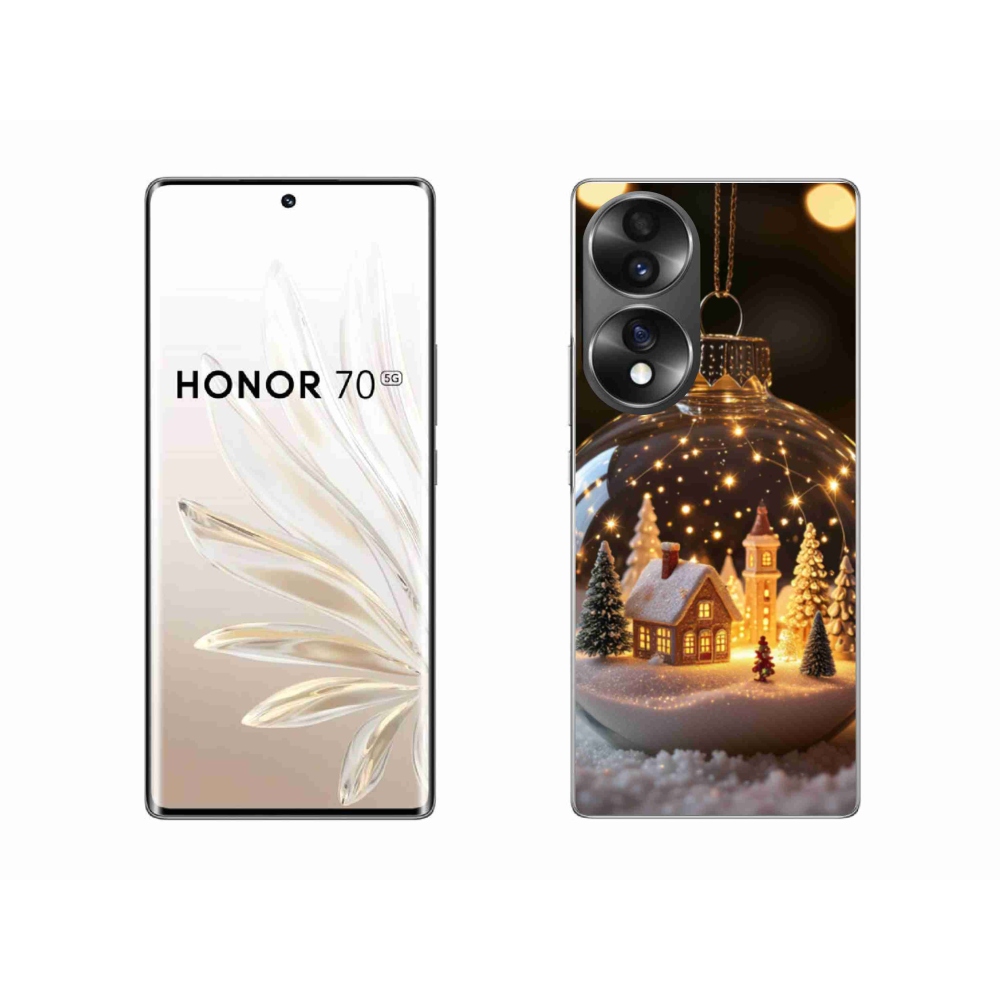 Gelový kryt mmCase na Honor 70 - vánoční koule 3