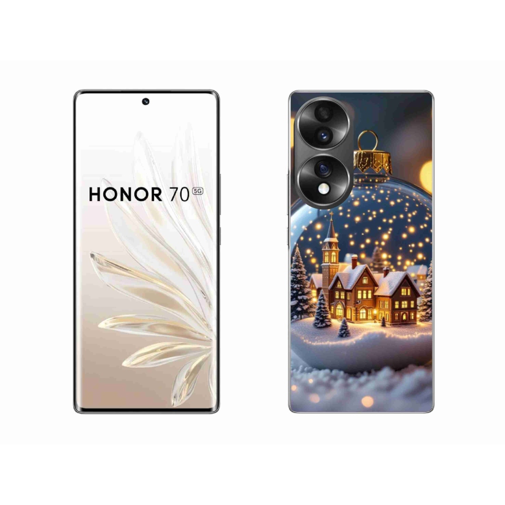 Gelový kryt mmCase na Honor 70 - vánoční koule 4