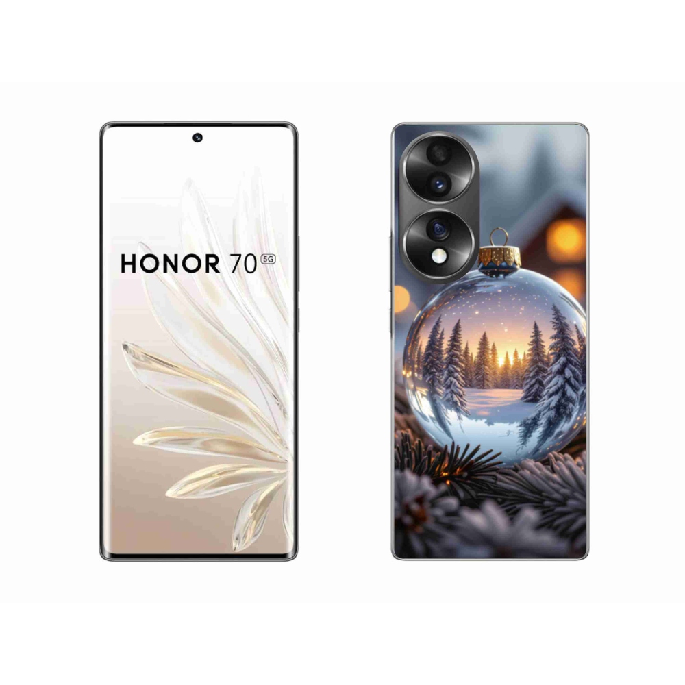 Gelový kryt mmCase na Honor 70 - vánoční ozdoba